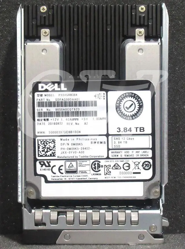 Main image of (NOT FOR HOME PC!) SDFAG00DAA01 Dell 3.84TB SSD SAS 12G SFF Hard Drive
