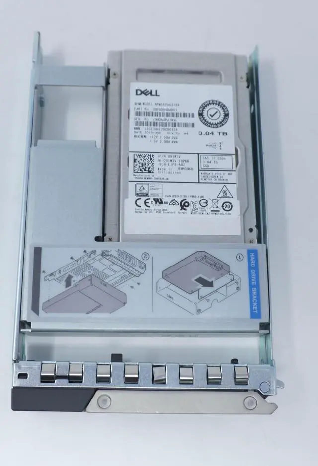 Alt view image 2 of 2 - (NOT FOR HOME PC!) 91W3V 091W3V Dell 3.84TB SAS Hybrid 3.5" G14 12G MU SSD KPM5XVUG3T84