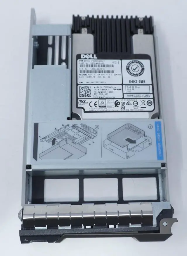 Alt view image 2 of 2 - (NOT FOR HOME PC!) 0MWGK7 MWGK7 Dell 960GB Hybrid 3.5" SAS 12G MLC RI SSD PX05SRB096Y Gen13