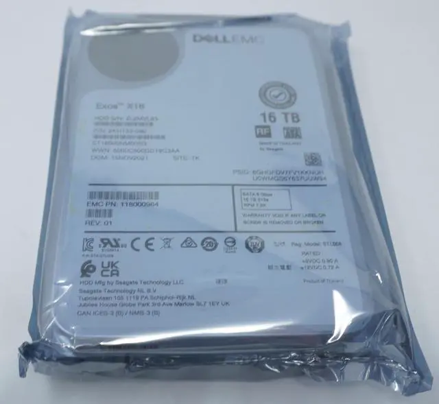 Alt view image 2 of 2 - SEAGATE ST16000NM005G EXOS 16TB 3.5 SATA 6G 7.2K HDD Server Hard Drive