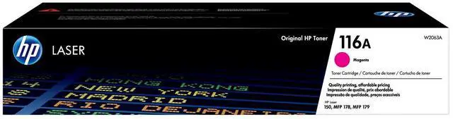 Main image of HP 116A Magenta Original Laser Toner Cartridge, ~700 pages, W2063A