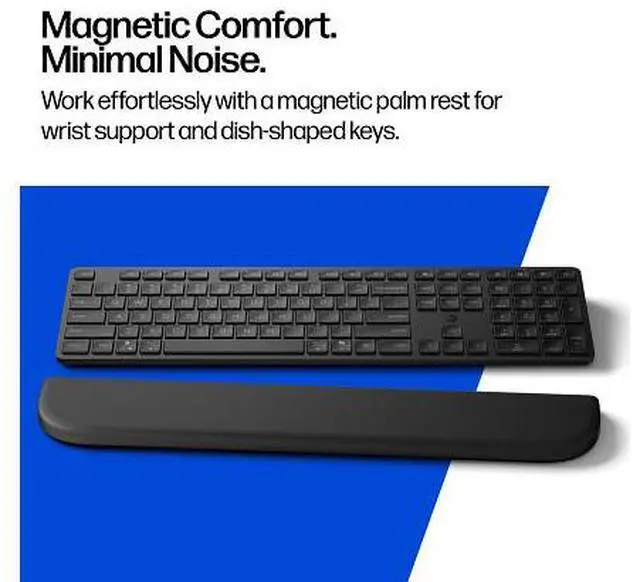 Alt view image 4 of 7 - HP Multi-Device Dual-Mode Keyboard with Palm Rest 580K