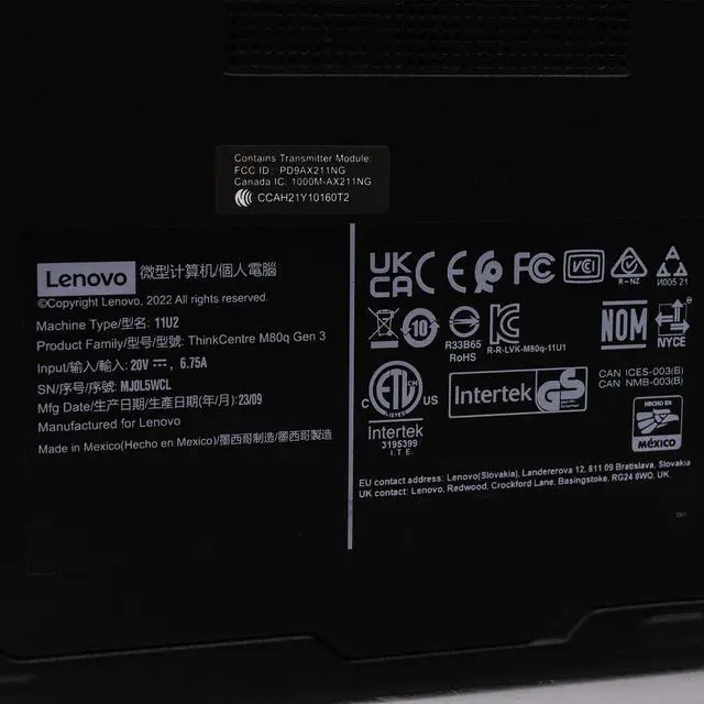 Alt view image 6 of 7 - Lenovo ThinkCentre M80q Gen 3 Tiny Desktop i5-12600T 16GB 512GB M.2 Win 11 Pro