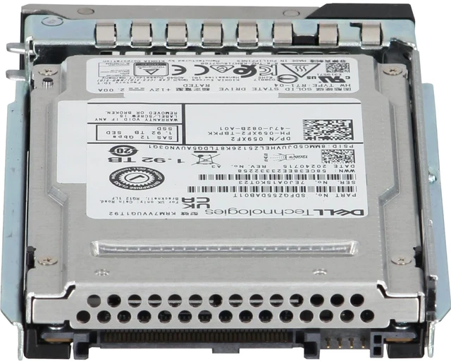 Alt view image 4 of 5 - (NOT FOR HOME PC!) Dell 1.92TB 12Gbps vSAS MU TLC SED 2.5 SSD KRM7VVUG1T92 (59XF2-CDL)