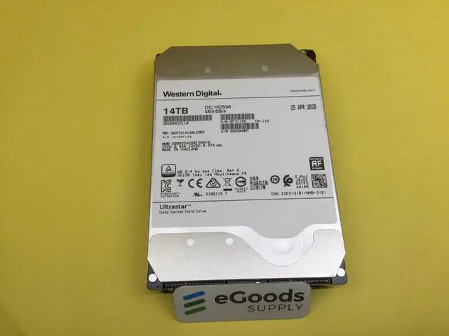 Alt view image 2 of 2 - WD Ultrastar DC HC530 14TB 7.2K SATA 6Gb/s 3.5'' ENT HDD WUH721414ALE604