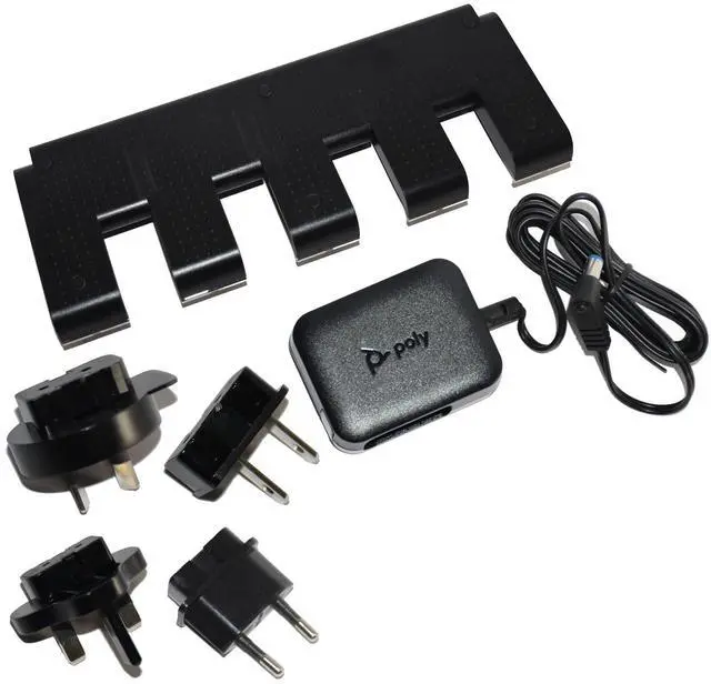 Alt view image 3 of 7 - Poly Savi 8200 5-Bay Charge Base Rack + PSU Adapter 85R88AA 215219-02