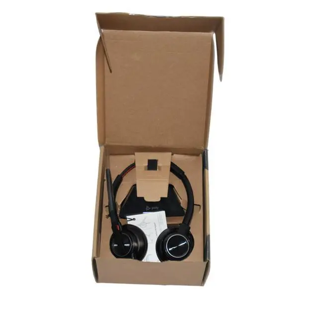 Alt view image 2 of 7 - Poly Savi 8220 UC Wireless DECT Stereo Headset Microsoft Teams Certified 77Y82AA