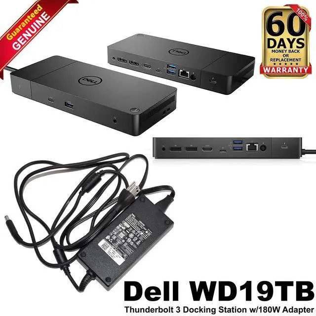 Main image of Dell WD19TB K20A Thunderbolt 3 Docking Station with 180W AC Power Adapter