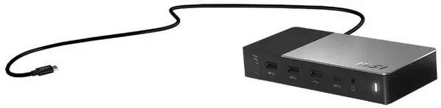 Alt view image 7 of 7 - MSI USB-C Gen2 Docking Station MS-1P15 4K HDMI DP LAN 10Gbps No Power Adapter
