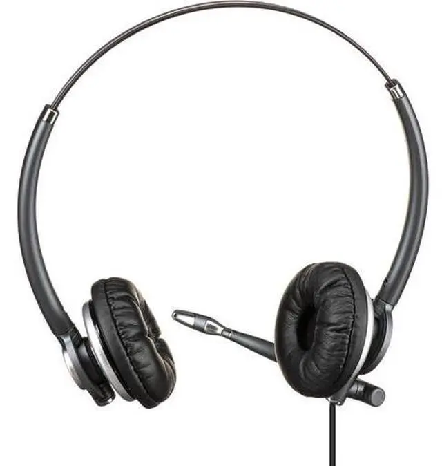 Alt view image 4 of 6 - Poly EncorePro HW720 Stereo Binaural Headset QD Wired Mic Black 805H6AA