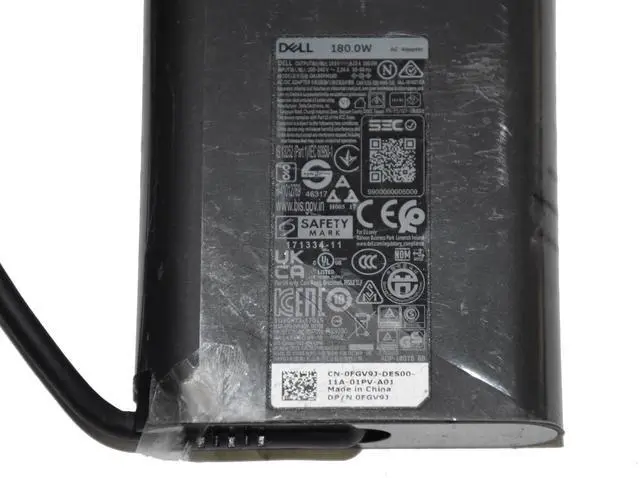 Alt view image 6 of 6 - Dell Precision M4600 M4700 180W 19.5V Laptop Power Adapter HA180PM181 FGV9J