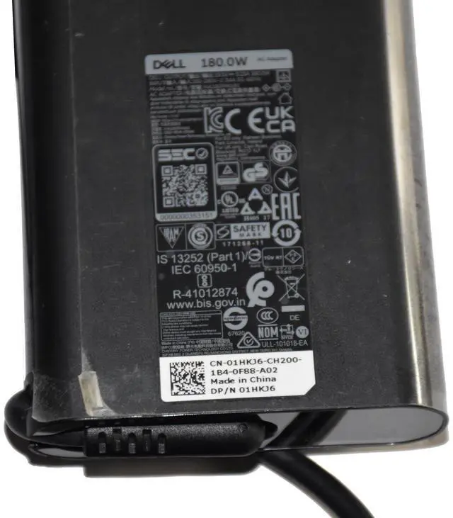 Alt view image 5 of 5 - Dell Vostro 15 7570 180W 19.5V 9.23A Laptop AC Power Adapter HA180PM181 1HKJ6