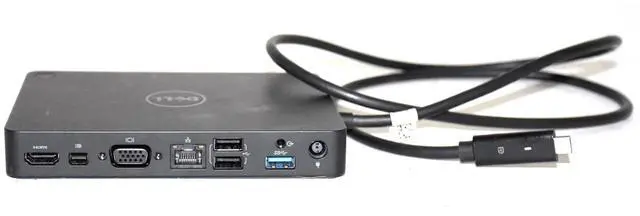 Main image of Lot of 5 Dell WD15 K17A USB-C 4K Docking Station K17A001 Dock HDMI DP VGA LAN