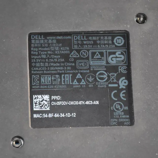 Alt view image 7 of 7 - Lot of 5 Dell WD15 K17A USB-C 4K Docking Station K17A001 Dock HDMI DP VGA LAN