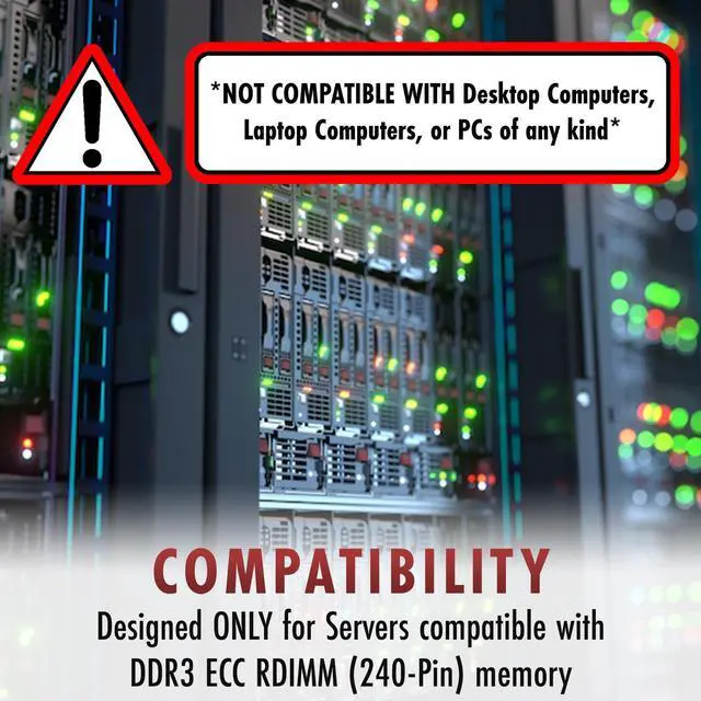 Alt view image 4 of 7 - (NOT FOR HOME PC!) A-Tech 16GB 2x 8GB 2Rx4 PC3-10600R DDR3 1333 MHz ECC RDIMM REG Server Memory RAM