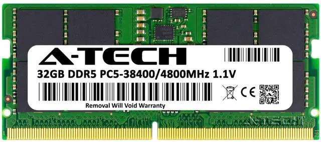 Alt view image 2 of 5 - 32GB DDR5-4800 Lenovo ThinkPad P15v Gen 3 (AMD) X1 Extreme Gen 5 Memory RAM