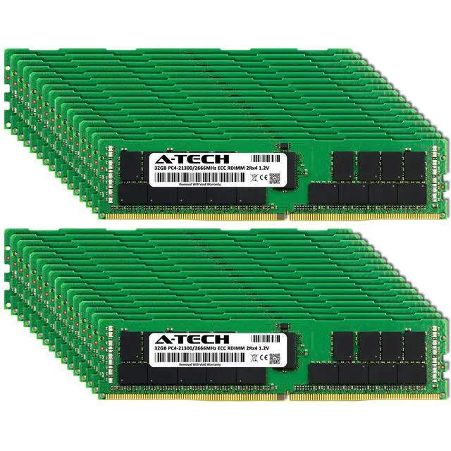 Alt view image 2 of 4 - (NOT FOR HOME PC!) A-Tech 1TB 32x 32GB 2Rx4 PC4-21300R DDR4 2666MHz ECC REG RDIMM Server Memory RAM