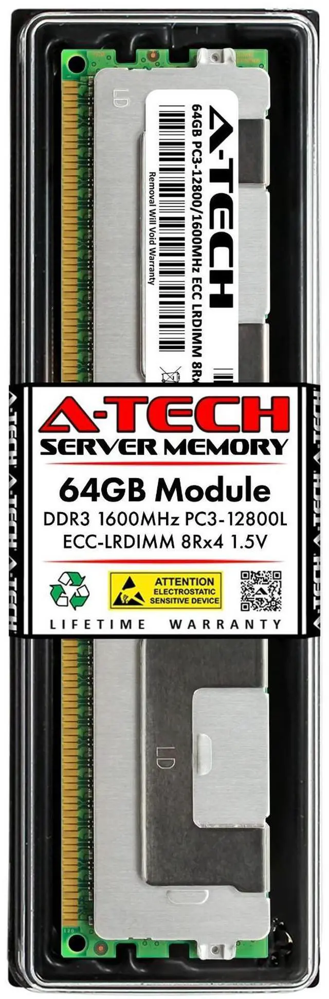 Alt view image 2 of 4 - 64GB DDR3 PC3-12800 LRDIMM (Replacement for Samsung M386B8G70DE0-CK0) Memory RAM