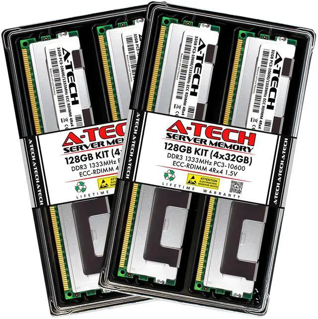 Main image of 128GB 4x 32GB PC3-10600R RDIMM Dell Precision R7610 T7600 T7610 Memory RAM