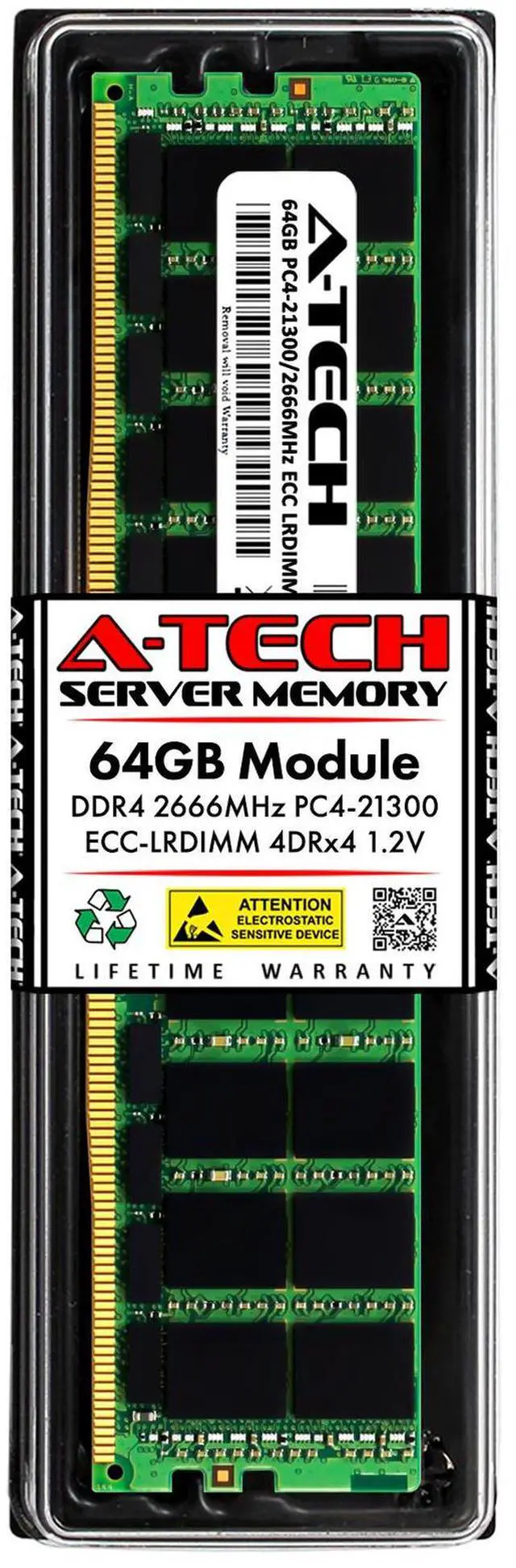 Main image of (NOT FOR HOME PC!) 64GB DDR4 PC4-21300 ECC LRDIMM Replacement for Hynix HMAA8GL7CPR4N-VK Memory RAM