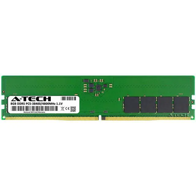 Alt view image 2 of 7 - A-Tech 8GB DDR5 4800 MHz PC5-38400 Desktop 288-Pin DIMM Non-ECC Memory RAM 1x 8G