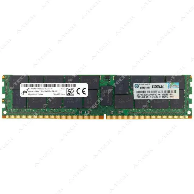 Main image of (NOT FOR HOME PC!) Micron 64GB DDR4 PC4-19200 ECC LRDIMM Server Memory RAM MTA72ASS8G72LZ-2G3A1 1x