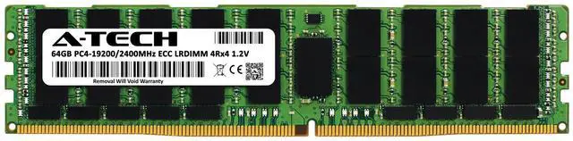 Alt view image 2 of 5 - 64GB DDR4 PC4-19200 LRDIMM (Replacement for Kingston KCS-UC424LQ/64G) Memory RAM