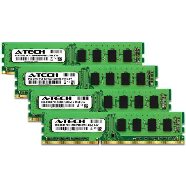 Alt view image 2 of 2 - 8GB DDR3 PC3-12800 DIMM Replacement for Crucial BLS4KIT8G3D1609DS1S00 Memory RAM