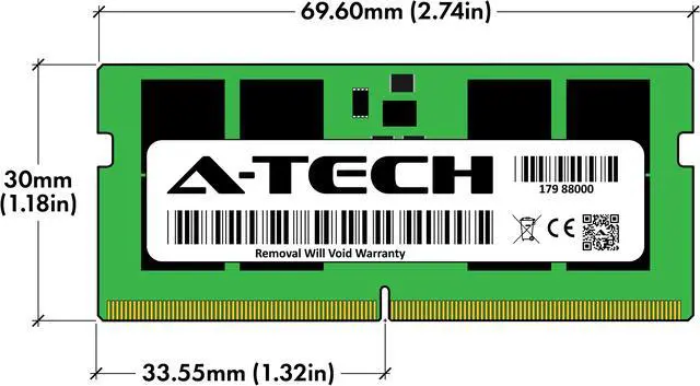 Alt view image 7 of 7 - A-Tech 64GB 2x 32GB PC5-51200 DDR5 6400 MHz CSODIMM Laptop Memory RAM x2