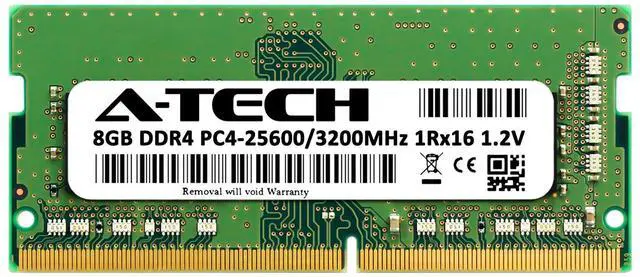 Alt view image 2 of 7 - 8GB DDR4 PC4-25600 SODIMM Replacement for Micron MTA4ATF1G64HZ-3G2B2 Memory RAM