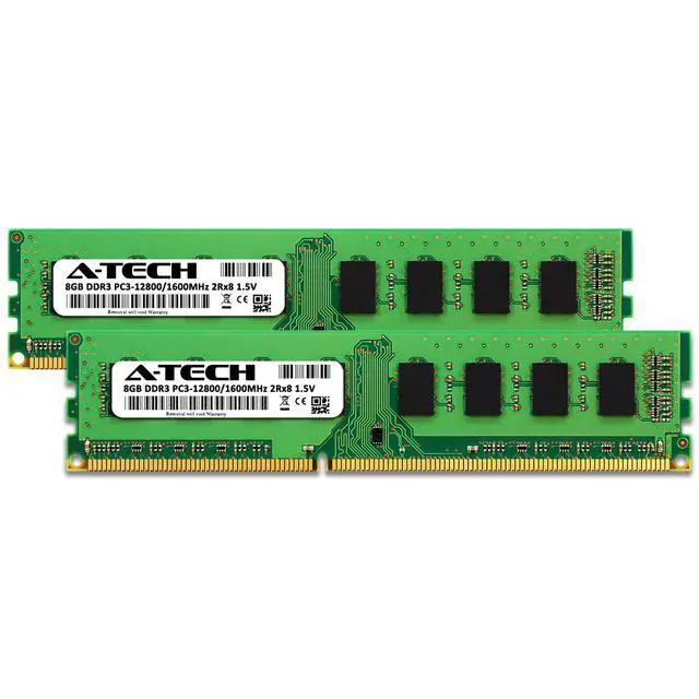 Alt view image 2 of 2 - 8GB DDR3 PC3-12800 DIMM (Replacement for Kingston KVR16N11K2/16) Memory RAM