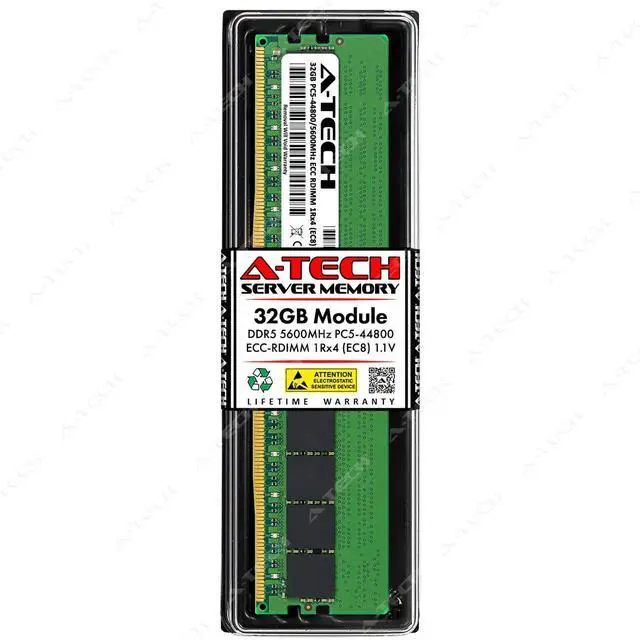 Main image of 32GB DDR5 PC5-44800 RDIMM Replacement for Kingston KSM56R46BS4PMI-HAI Memory RAM