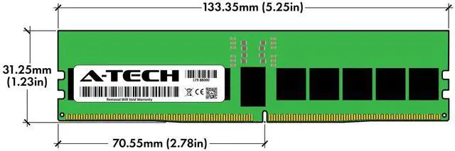 Alt view image 3 of 7 - 32GB DDR5 PC5-44800 RDIMM Replacement for Kingston KSM56R46BS4PMI-HAI Memory RAM