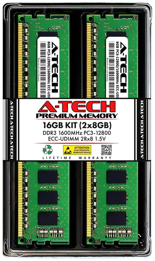 Main image of (NOT FOR HOME PC!) 16GB 2x 8GB PC3-12800E ECC UDIMM Synology RS18016xs+ RS3614RPxs Memory RAM