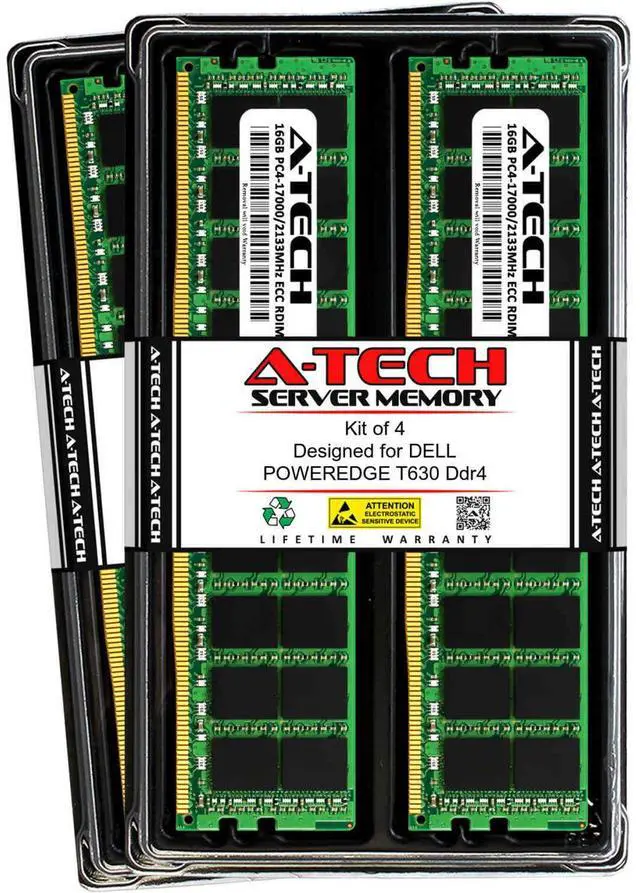 Main image of 64GB 4x 16GB PC4-2133 RDIMM Dell PowerEdge T640 R830 R740xd M630 T630 Memory RAM