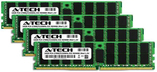 Alt view image 2 of 2 - 64GB 4x 16GB PC4-2133 RDIMM Dell PowerEdge T640 R830 R740xd M630 T630 Memory RAM