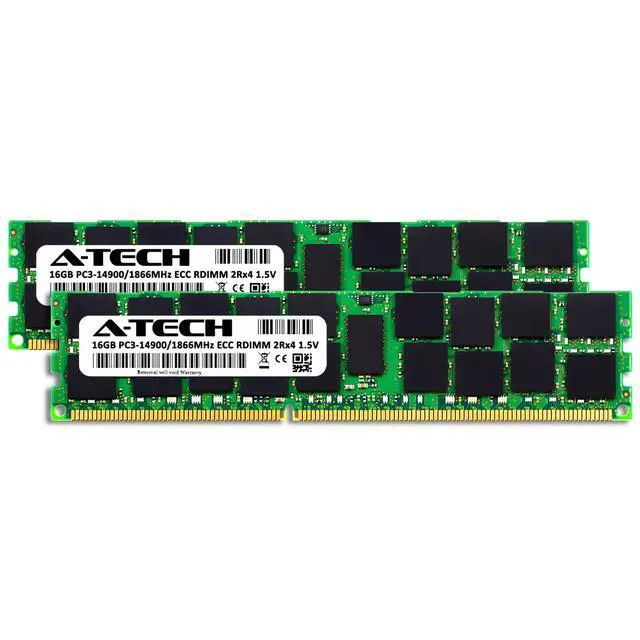 Alt view image 2 of 3 - 32GB 2x 16GB PC3-14900R RDIMM Dell PowerEdge M910 R510 R715 T420 T610 Memory RAM