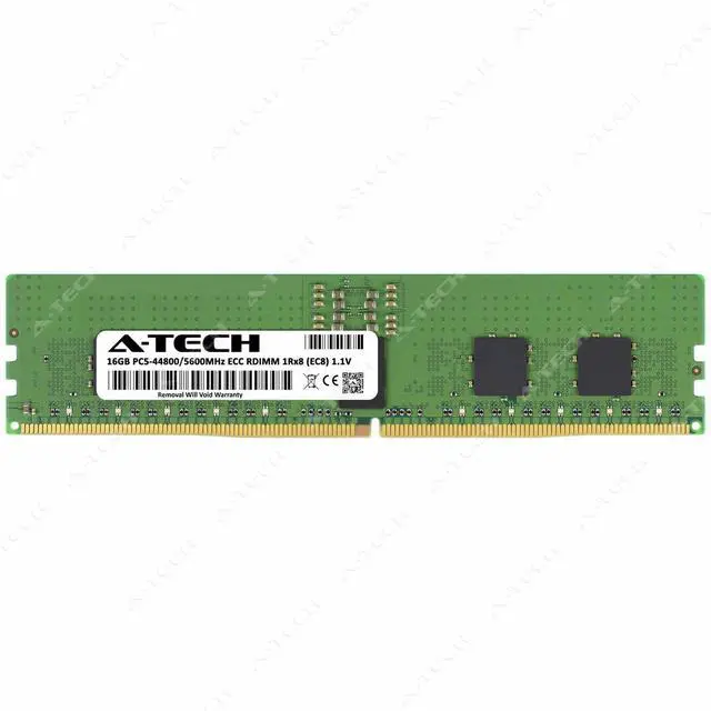 Alt view image 2 of 7 - 16GB DDR5 PC5-44800R RDIMM Replacement for Micron MTC10F1084S1RC56BD1 Memory RAM