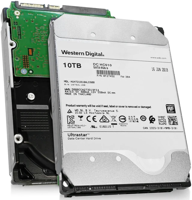 Main image of WD Ultrastar DC HC510 10TB HUH721010ALE600 0F27452 7.2K RPM SATA 6Gb/s 3.5" HDD