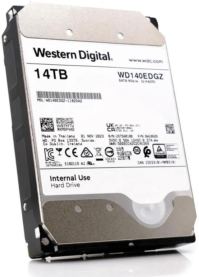 Alt view image 5 of 7 - Western Digital 14TB WD140EDGZ 7.2K RPM SATA 6Gb/s 512e 3.5" Enterprise HDD