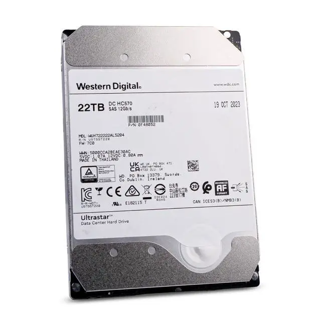 Alt view image 5 of 7 - (NOT FOR HOME PC!) WD DC HC570 22TB WUH722222AL5204 0F48052 7.2K RPM SAS 12Gb/s 512e 3.5" HDD