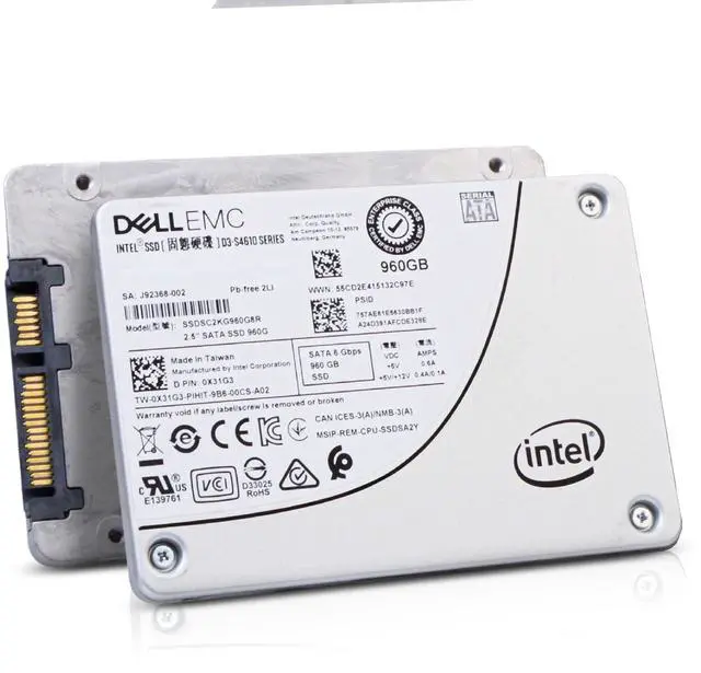Main image of Dell/Intel D3-S4610 960GB SSDSC2KG960G8R SATA 6Gb/s 3D TLC 3 DWPD 2.5" SSD