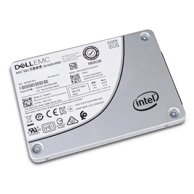 Alt view image 6 of 7 - Dell/Intel D3-S4610 960GB SSDSC2KG960G8R SATA 6Gb/s 3D TLC 3 DWPD 2.5" SSD