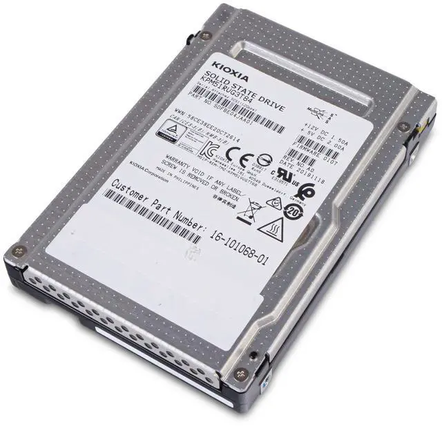 Alt view image 7 of 7 - (NOT FOR HOME PC!) Kioxia PM5-R 3.84TB KPM51RUG3T84 SAS 12Gb/s 3D TLC 2.5in Read Intensive SSD