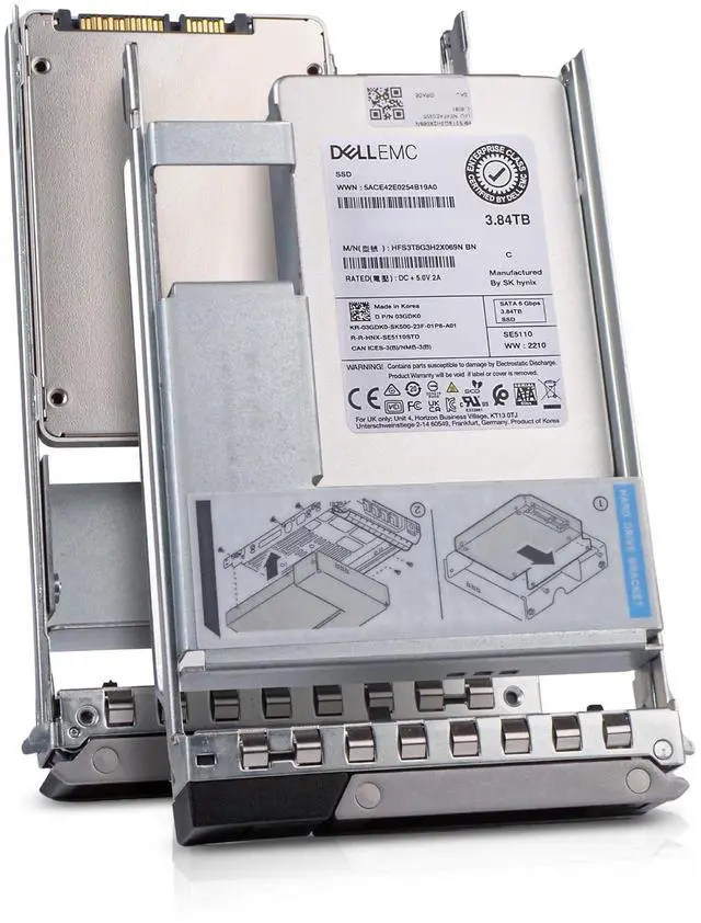 Main image of Dell 3.84TB SATA 6Gb/s 3D TLC 1 DWPD 3.5" Read Intensive SSD 03GDK0 Hybrid G16