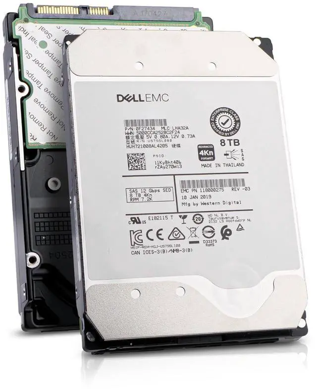 Main image of (NOT FOR HOME PC!) Dell/WD DC HC510 8TB HUH721008AL4205 0F27409 7.2K RPM SAS 12Gb/s 4Kn 3.5" HDD