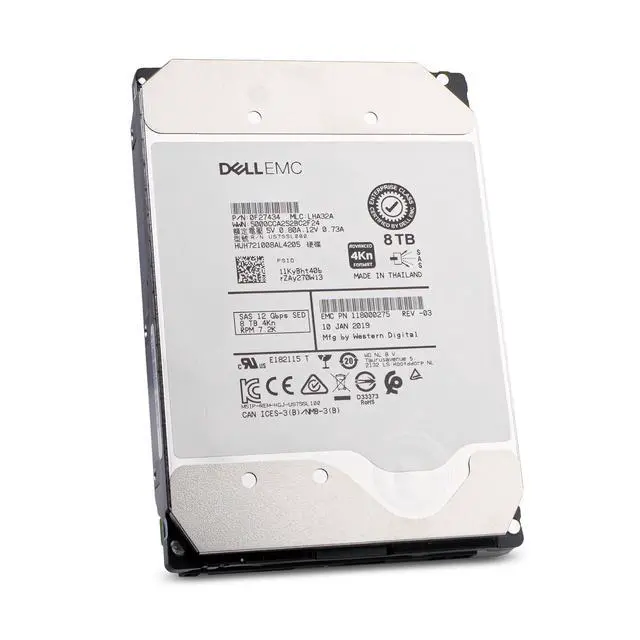 Alt view image 6 of 7 - (NOT FOR HOME PC!) Dell/WD DC HC510 8TB HUH721008AL4205 0F27409 7.2K RPM SAS 12Gb/s 4Kn 3.5" HDD