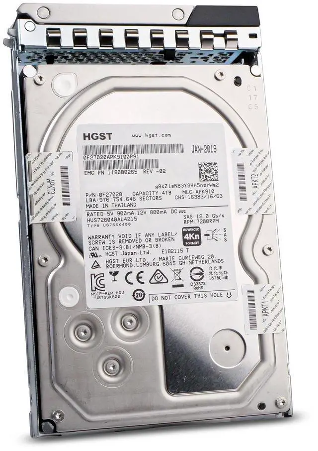 Alt view image 6 of 7 - (NOT FOR HOME PC!) Dell 4TB 7.2K RPM SAS 12Gb/s 4Kn 3.5" Enterprise PowerEdge HDD 400-AEQT G16