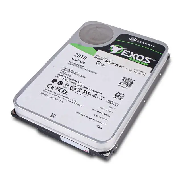 Alt view image 7 of 7 - (NOT FOR HOME PC!) Seagate Exos X20 20TB ST20000NM003D 7.2K RPM SAS 12Gb/s 512e/4Kn 3.5" HDD