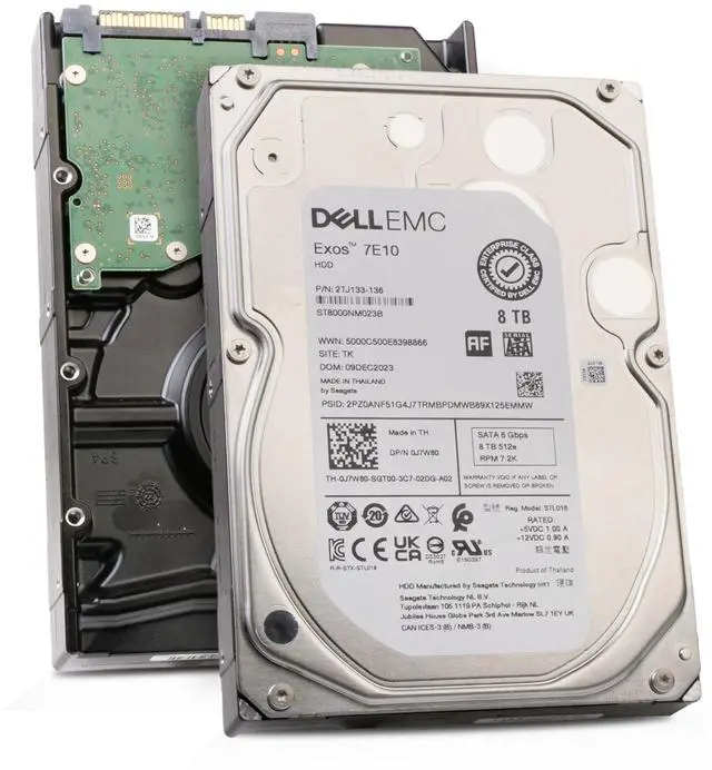 Main image of Dell/Seagate Exos 7E10 8TB ST8000NM023B 7.2K RPM SATA 6Gb/s 512e 3.5" HDD